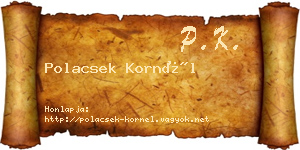 Polacsek Kornél névjegykártya