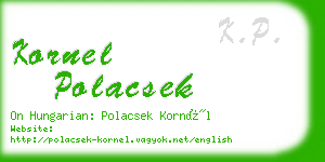 kornel polacsek business card